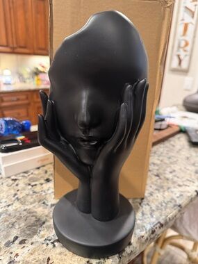 Modern Vintage Abstract Thinker SculptureResin Figurine